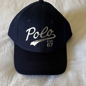 Polo by Ralph Lauren Dark Blue Hat with Silver Logo